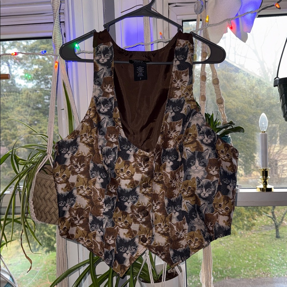 Cat Print Women's Top